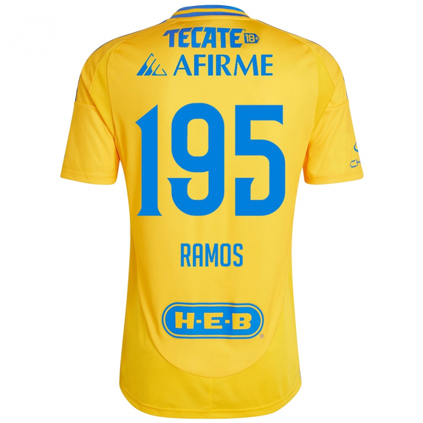 Hombre Camiseta Rodrigo Ramos #195 Oro Amarillo 1ª Equipación 2024/25 La Camisa Argentina