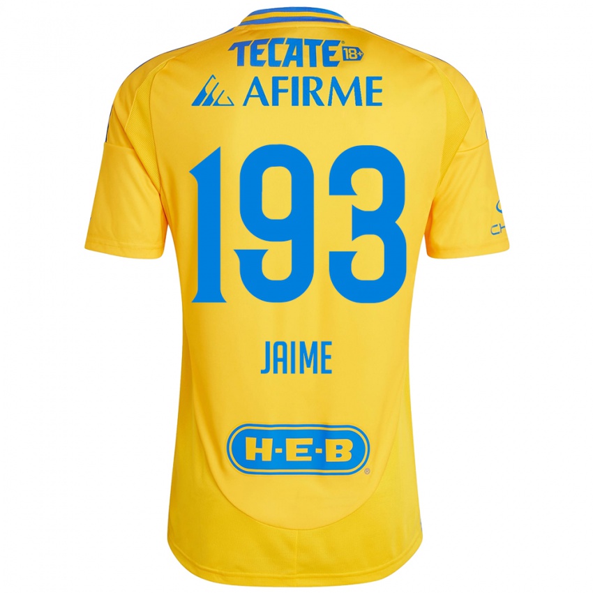 Hombre Camiseta Kenneth Jaime #193 Oro Amarillo 1ª Equipación 2024/25 La Camisa Argentina