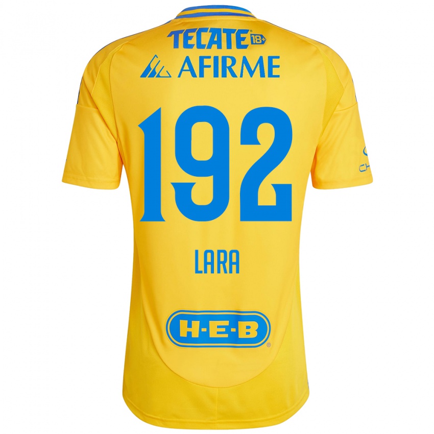 Hombre Camiseta Miguel Lara #192 Oro Amarillo 1ª Equipación 2024/25 La Camisa Argentina