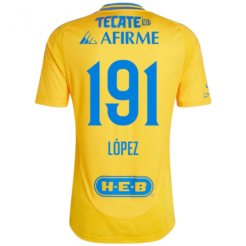 Hombre Camiseta Adrián López #191 Oro Amarillo 1ª Equipación 2024/25 La Camisa Argentina