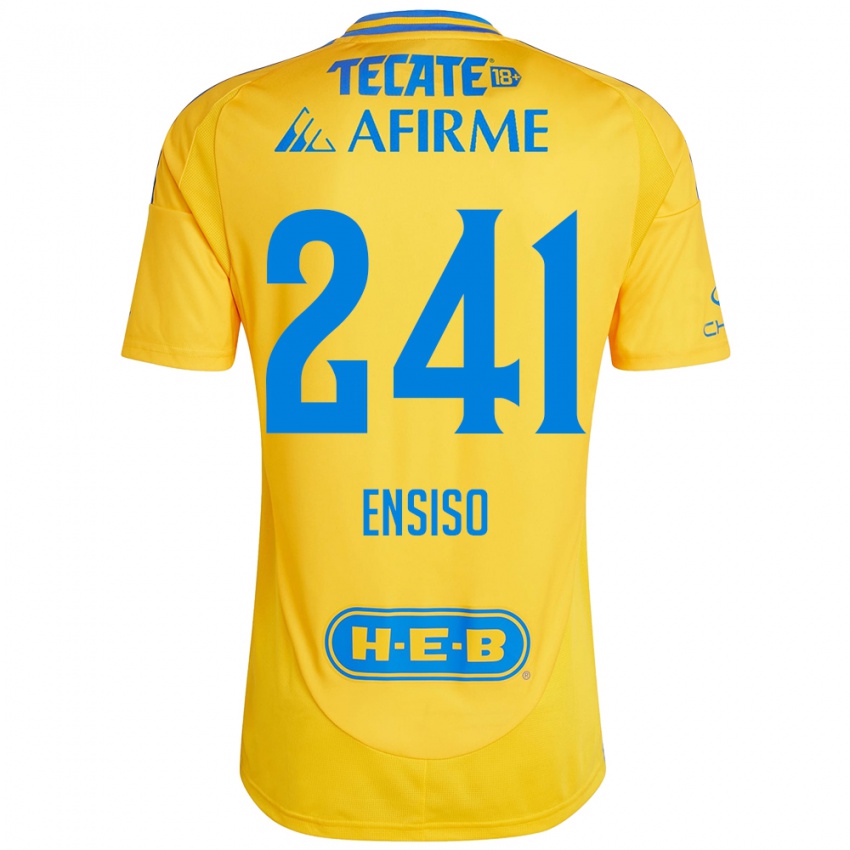 Hombre Camiseta Eduardo Ensiso #241 Oro Amarillo 1ª Equipación 2024/25 La Camisa Argentina