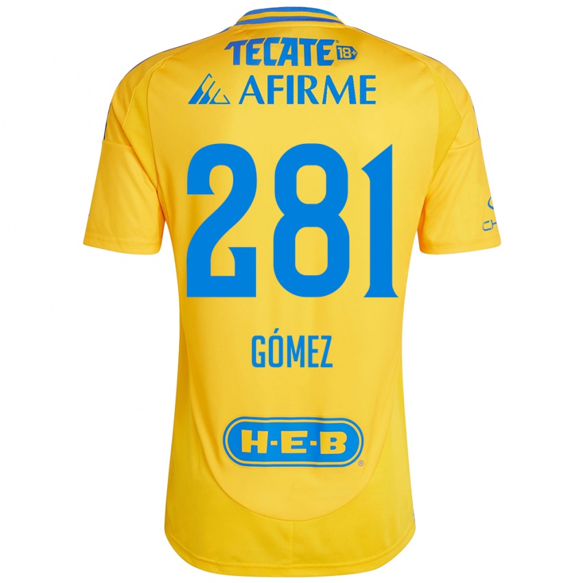 Hombre Camiseta Luis Gómez #281 Oro Amarillo 1ª Equipación 2024/25 La Camisa Argentina