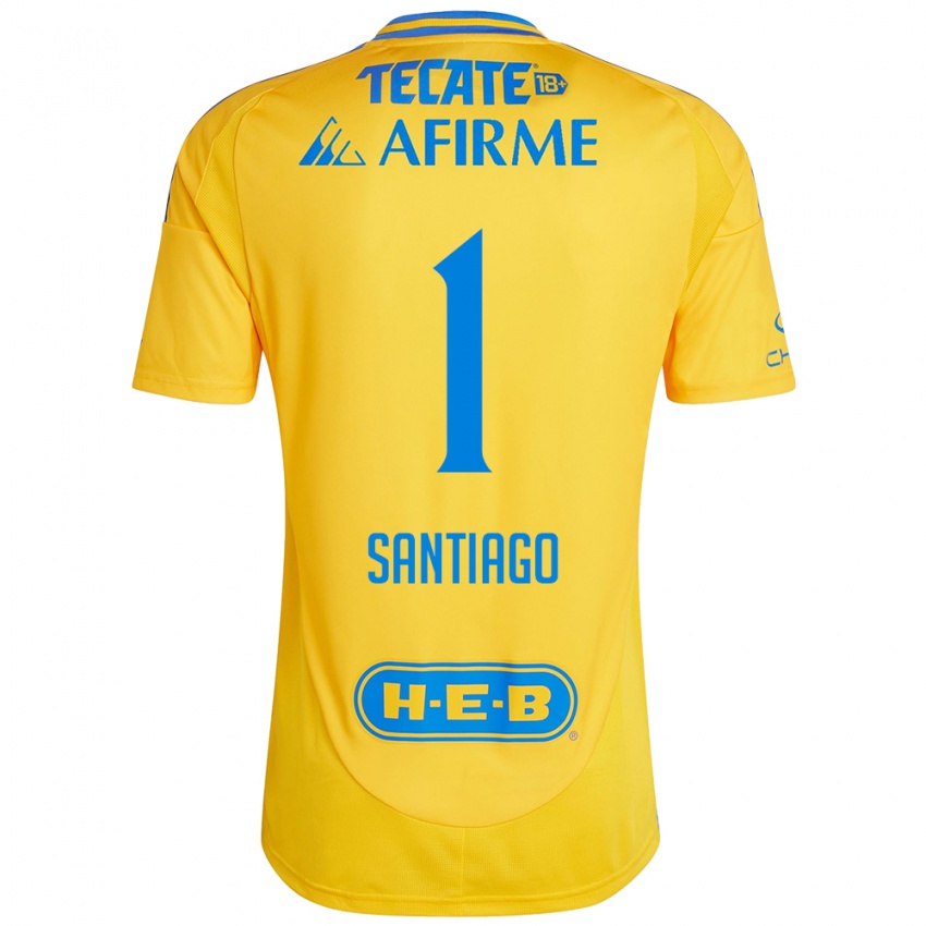 Hombre Camiseta Cecilia Santiago #1 Oro Amarillo 1ª Equipación 2024/25 La Camisa Argentina