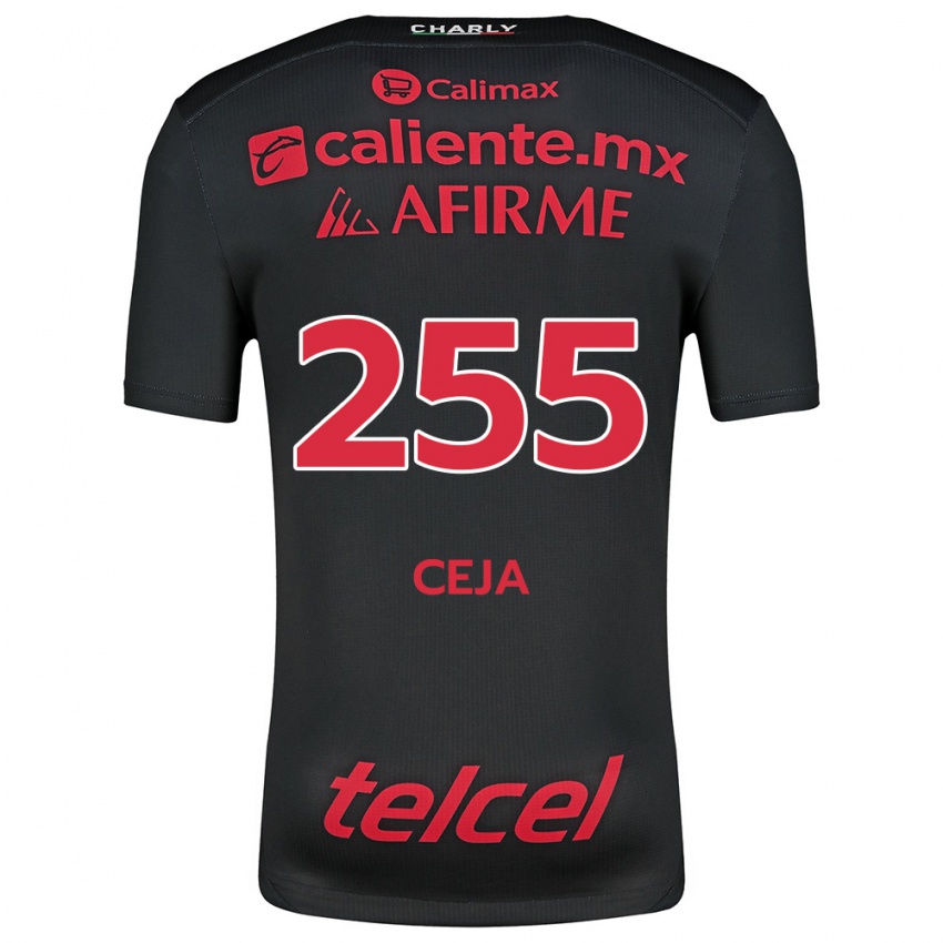 Hombre Camiseta Julio Ceja #255 Negro Rojo 1ª Equipación 2024/25 La Camisa Argentina