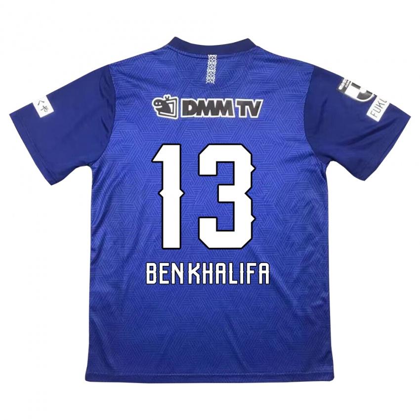 Hombre Camiseta Nassim Ben Khalifa #13 Azul Oscuro 1ª Equipación 2024/25 La Camisa Argentina