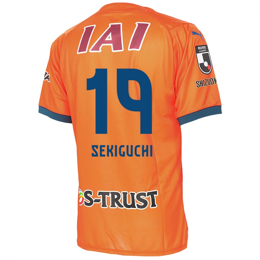 Hombre Camiseta Kota Sekiguchi #19 Naranja Azul 1ª Equipación 2024/25 La Camisa Argentina