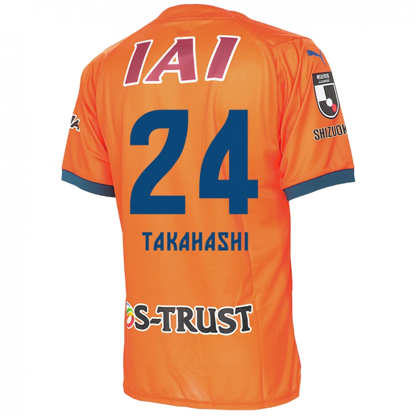 Hombre Camiseta Yuzuki Takahashi #24 Naranja Azul 1ª Equipación 2024/25 La Camisa Argentina