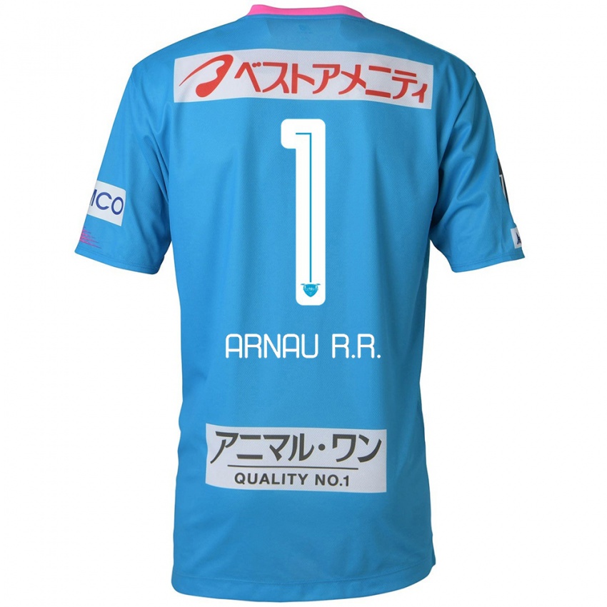 Hombre Camiseta Arnau Riera #1 Azul Rosado 1ª Equipación 2024/25 La Camisa Argentina