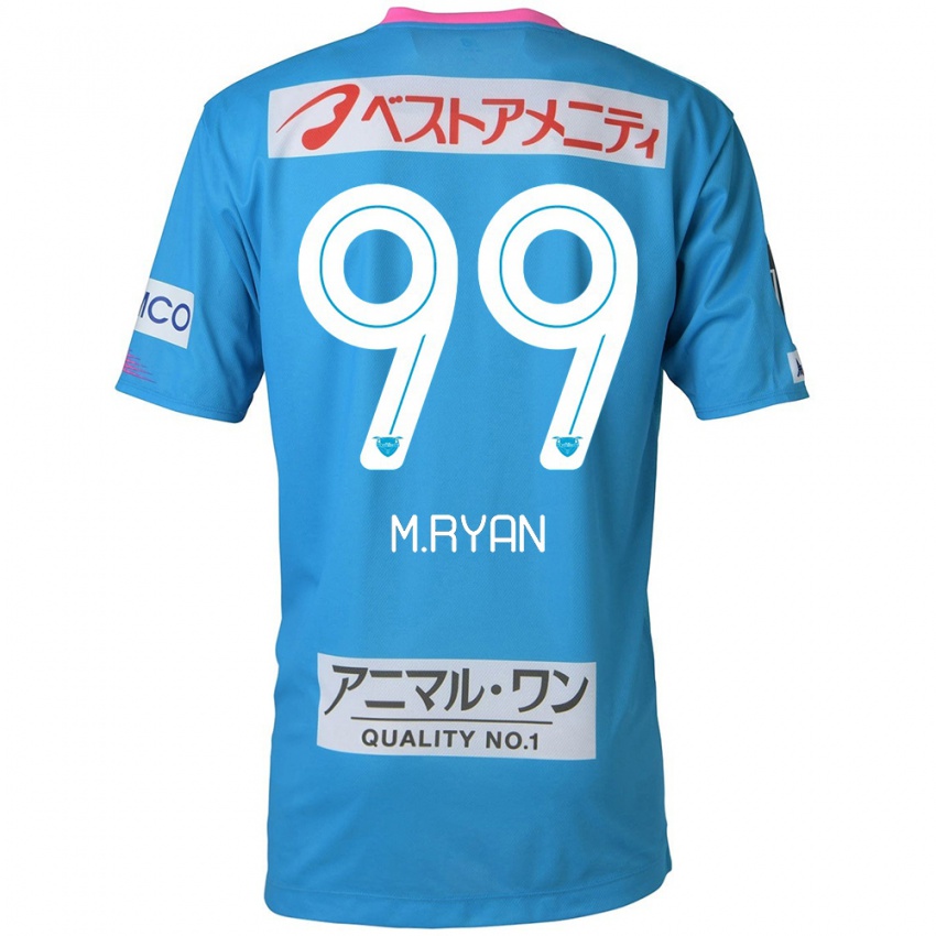 Hombre Camiseta Marcelo Ryan #99 Azul Rosado 1ª Equipación 2024/25 La Camisa Argentina