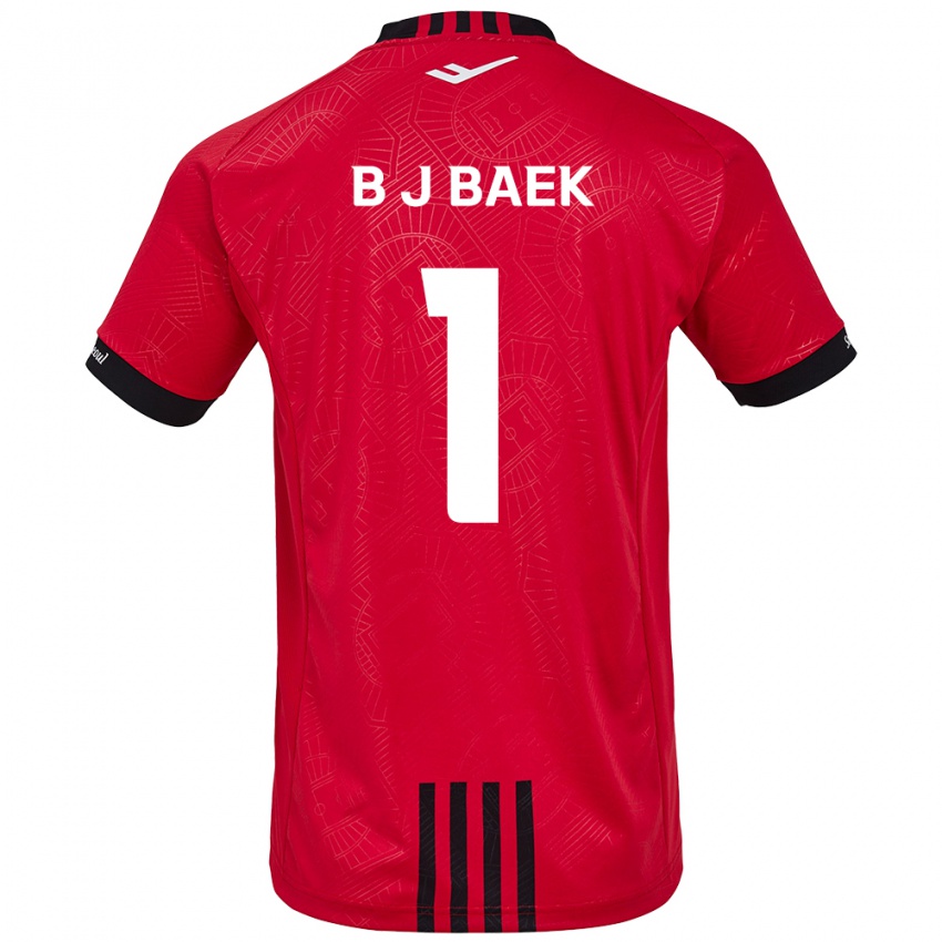 Hombre Camiseta Jong-Beom Baek #1 Negro Rojo 1ª Equipación 2024/25 La Camisa Argentina