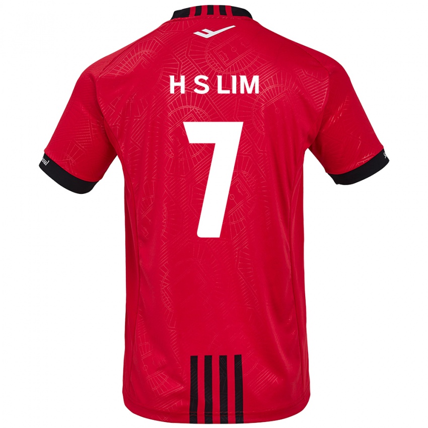 Hombre Camiseta Sang-Hyub Lim #7 Negro Rojo 1ª Equipación 2024/25 La Camisa Argentina