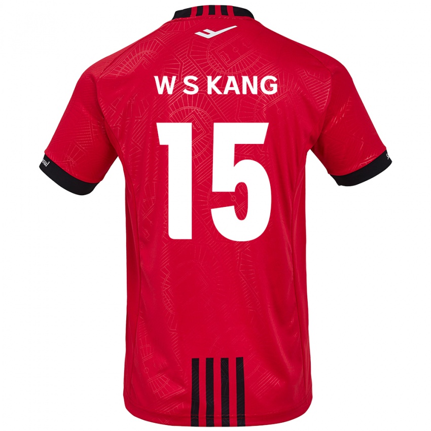 Hombre Camiseta Sang-Woo Kang #15 Negro Rojo 1ª Equipación 2024/25 La Camisa Argentina