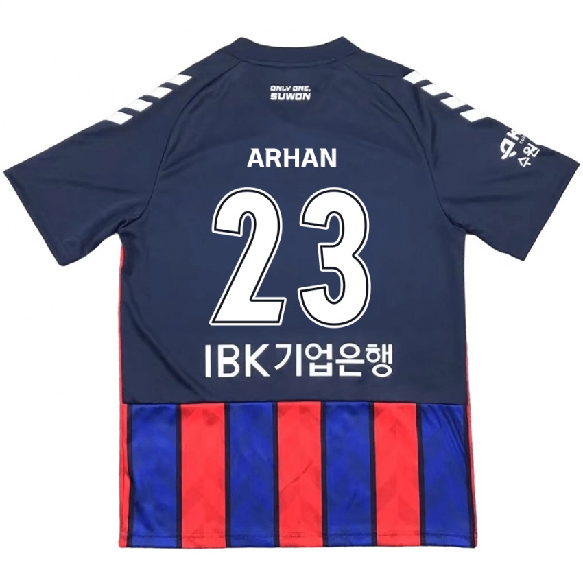 Hombre Camiseta Pratama Arhan #23 Azul Rojo 1ª Equipación 2024/25 La Camisa Argentina