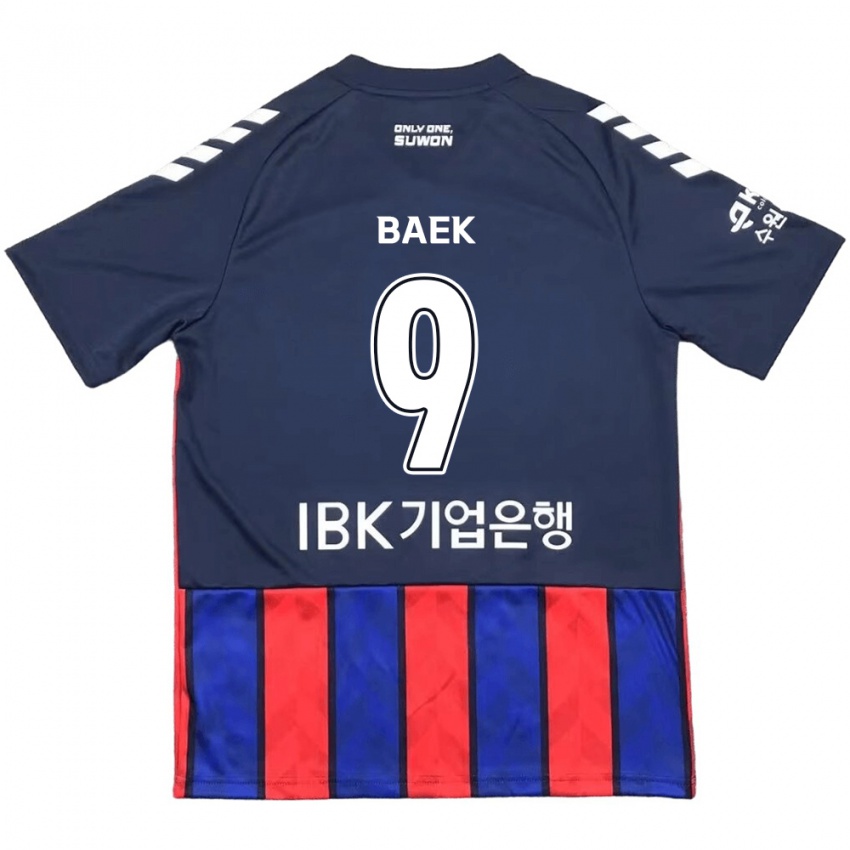 Hombre Camiseta Kyeong Baek #9 Azul Rojo 1ª Equipación 2024/25 La Camisa Argentina