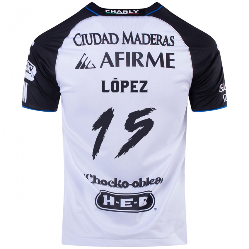 Hombre Camiseta Victor Lopez #15 Azul Negro 1ª Equipación 2024/25 La Camisa Argentina