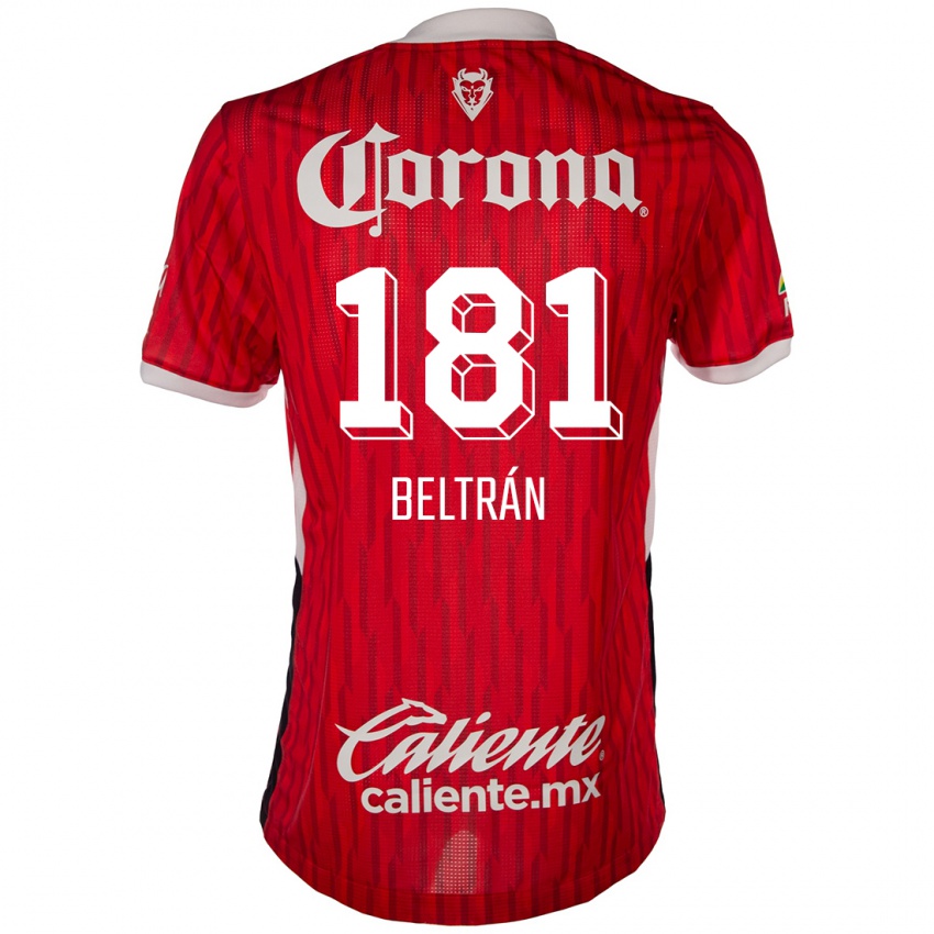 Hombre Camiseta Ronaldo Beltrán #181 Rojo Blanco 1ª Equipación 2024/25 La Camisa Argentina