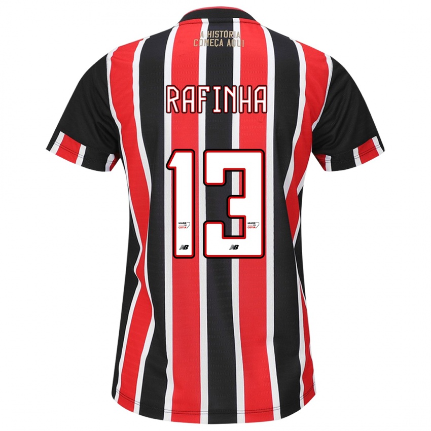 Hombre Camiseta Rafinha #13 Negro Rojo Blanco 2ª Equipación 2024/25 La Camisa Argentina