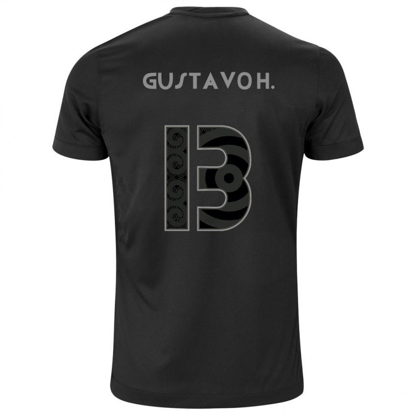 Hombre Camiseta Gustavo Henrique #13 Negro 2ª Equipación 2024/25 La Camisa Argentina