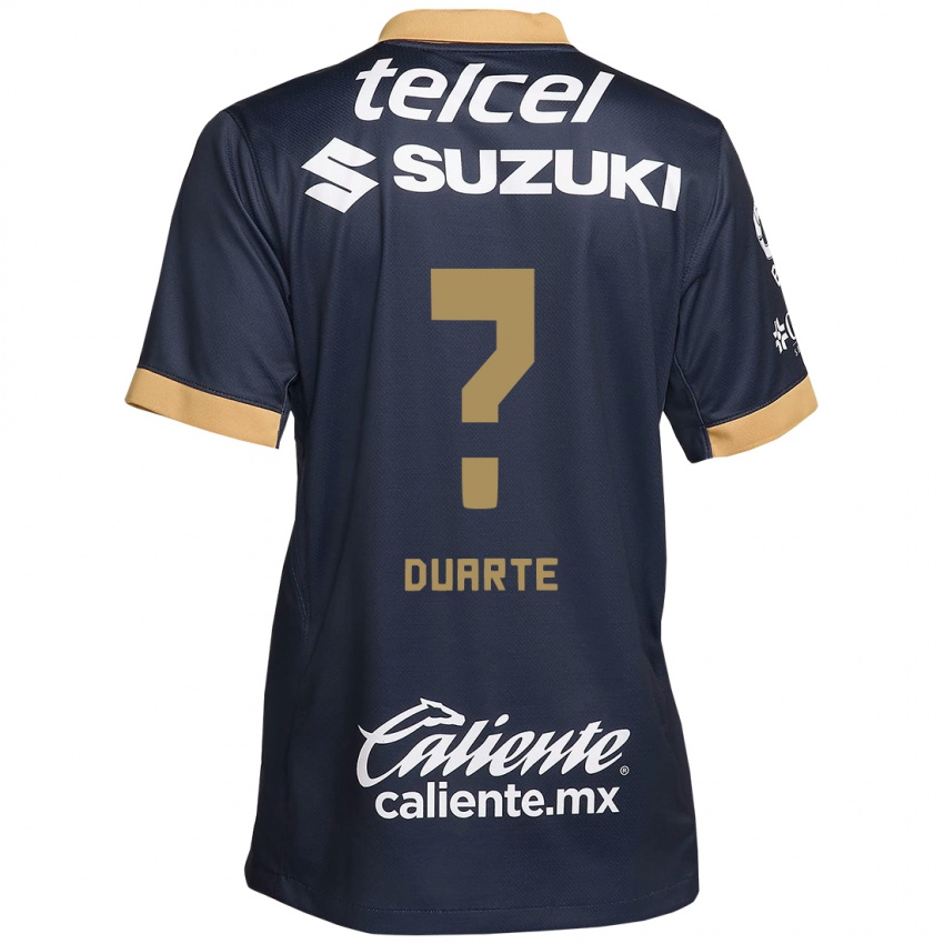 Hombre Camiseta Rubén Duarte #0 Obsidiana Dorada Blanca 2ª Equipación 2024/25 La Camisa Argentina