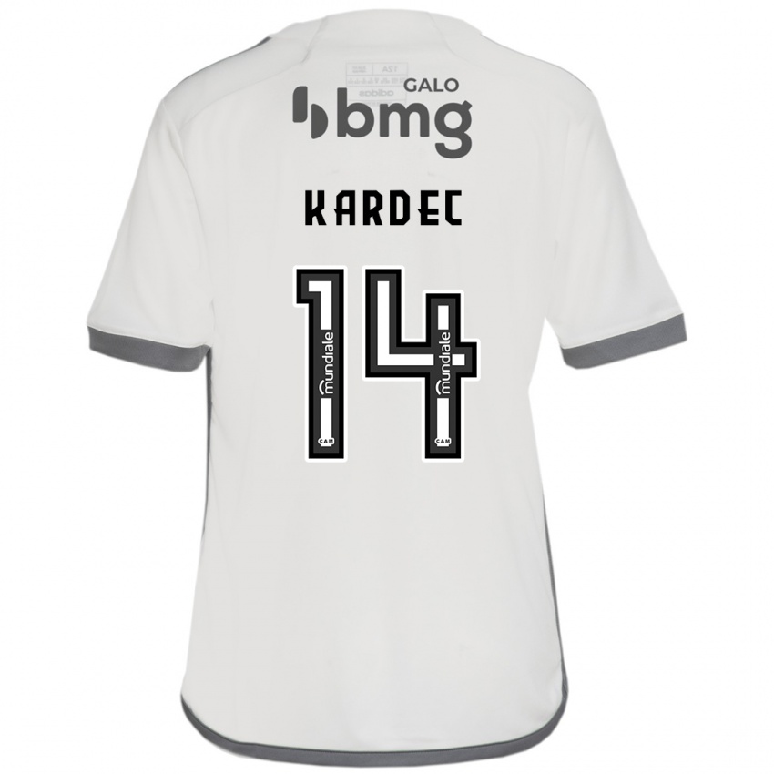 Hombre Camiseta Alan Kardec #14 Blanquecino 2ª Equipación 2024/25 La Camisa Argentina