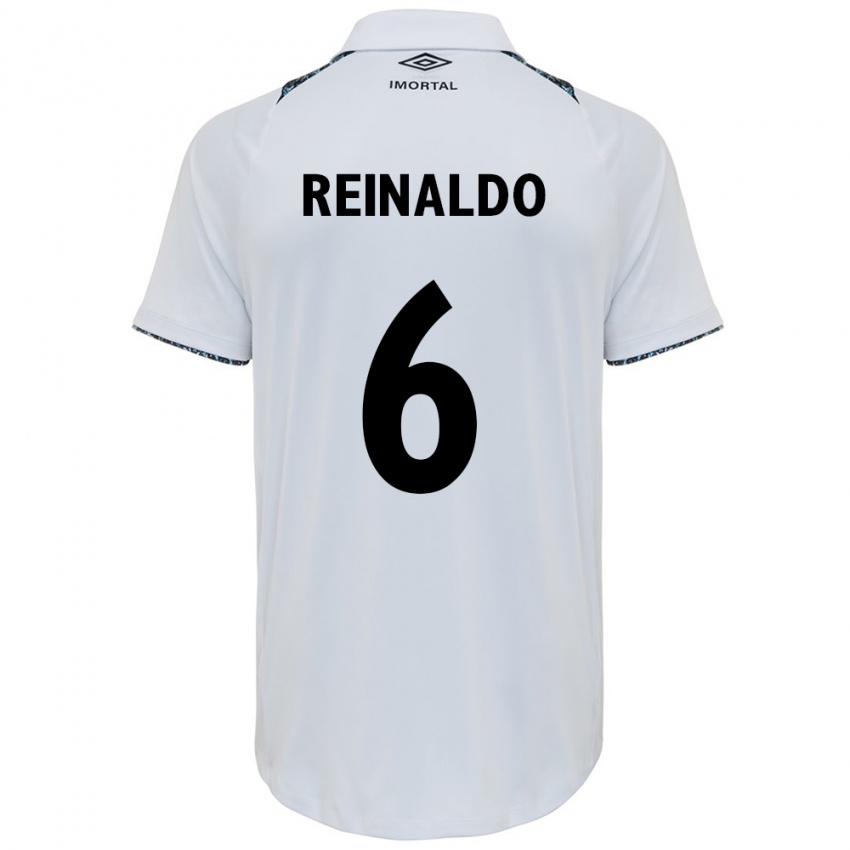 Hombre Camiseta Reinaldo #6 Blanco Azul 2ª Equipación 2024/25 La Camisa Argentina