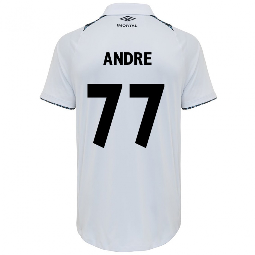 Hombre Camiseta André #77 Blanco Azul 2ª Equipación 2024/25 La Camisa Argentina