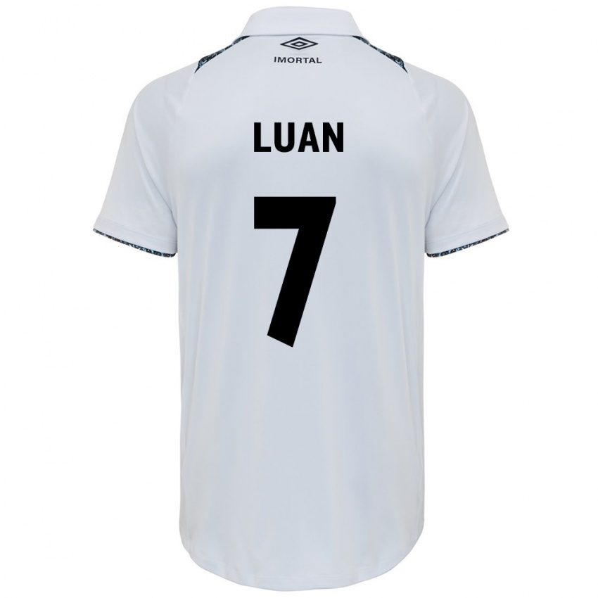 Hombre Camiseta Luan #7 Blanco Azul 2ª Equipación 2024/25 La Camisa Argentina