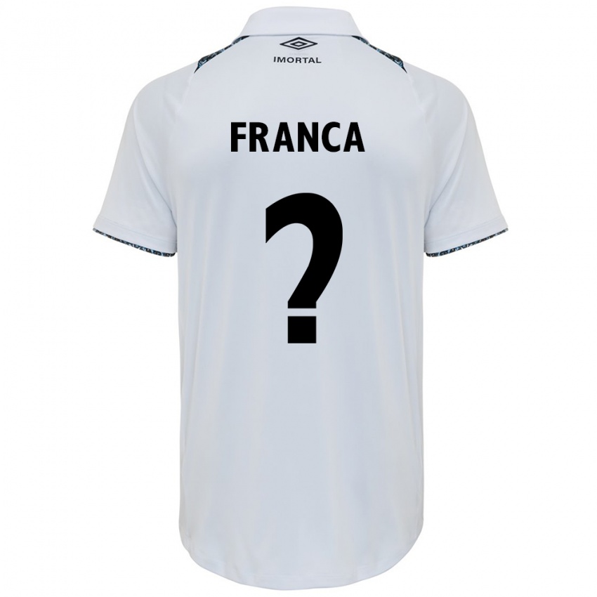 Hombre Camiseta Gui França #0 Blanco Azul 2ª Equipación 2024/25 La Camisa Argentina