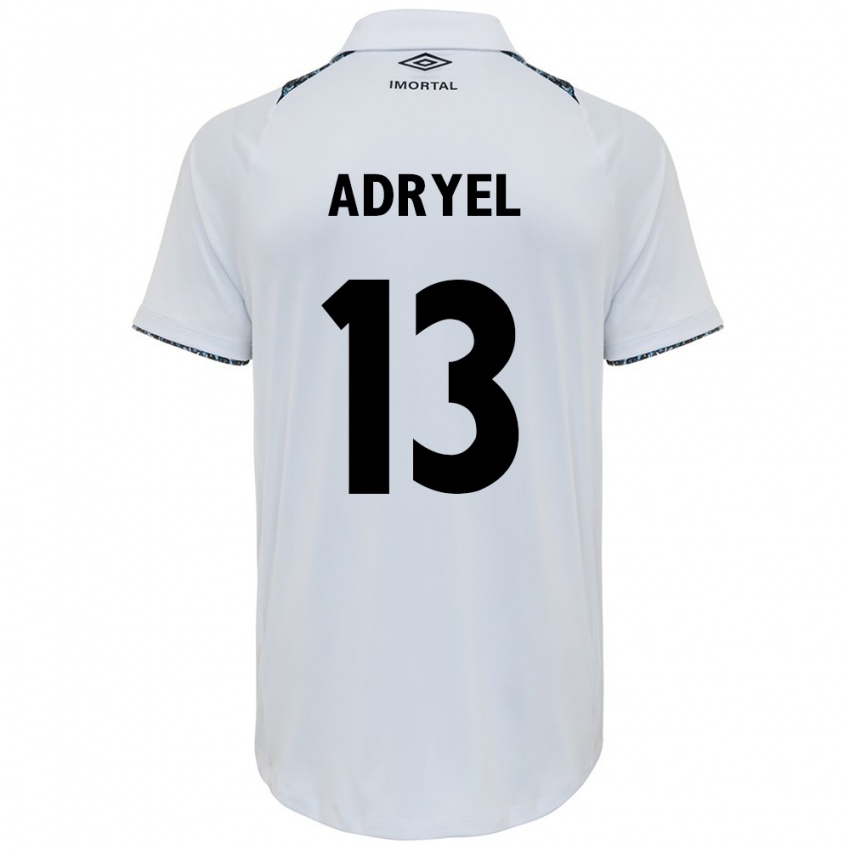 Hombre Camiseta Adryel #13 Blanco Azul 2ª Equipación 2024/25 La Camisa Argentina