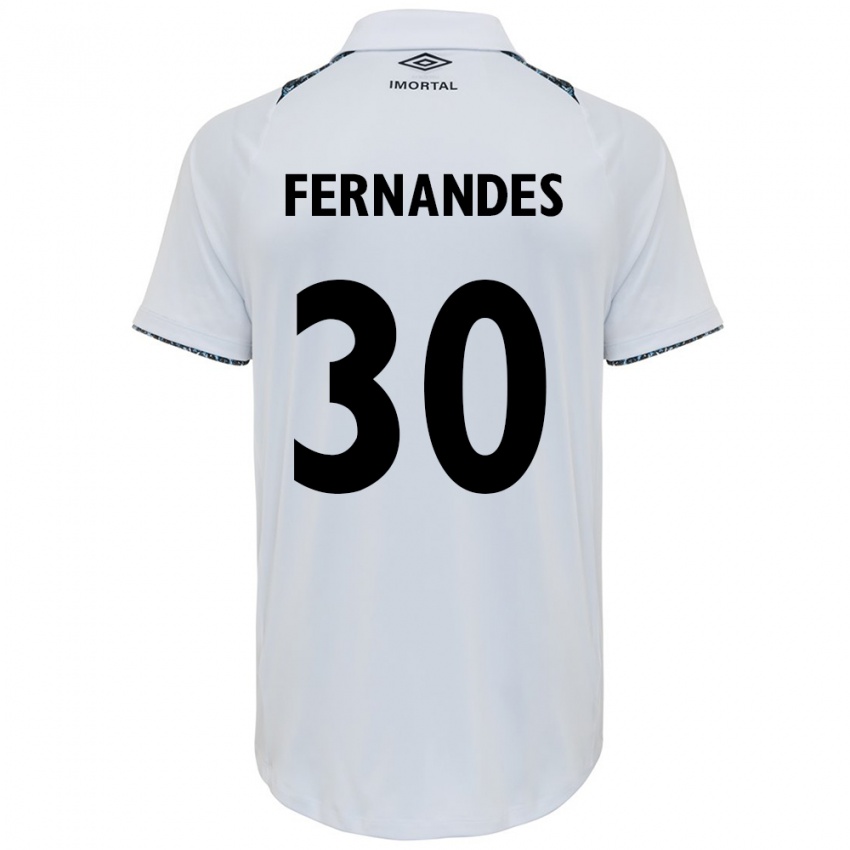 Hombre Camiseta Raquel Fernandes #30 Blanco Azul 2ª Equipación 2024/25 La Camisa Argentina