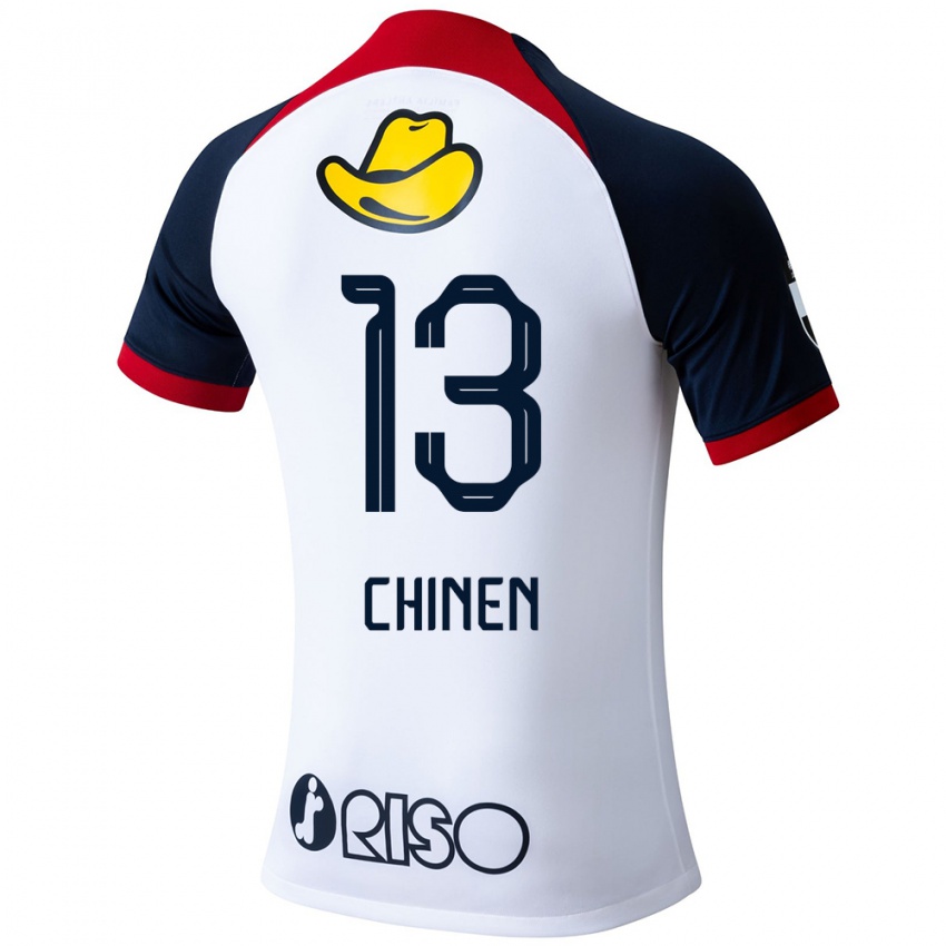 Hombre Camiseta Kei Chinen #13 Blanco Azul Rojo 2ª Equipación 2024/25 La Camisa Argentina