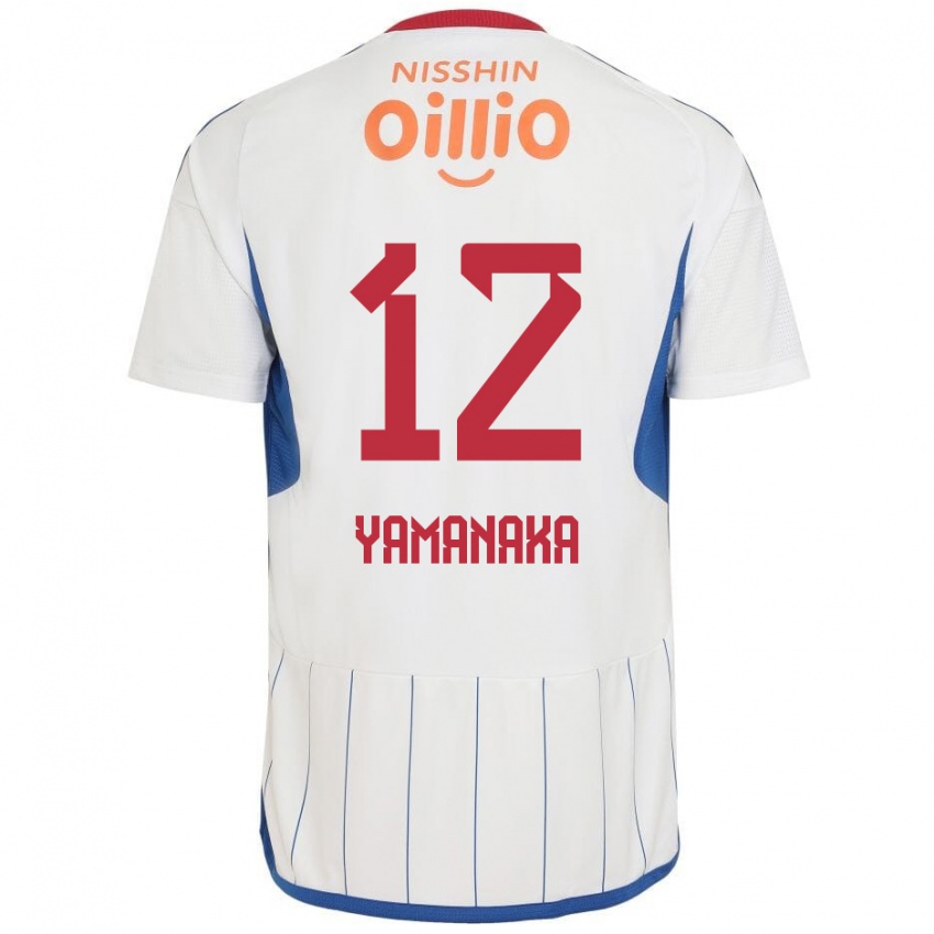 Hombre Camiseta Yuki Yamanaka #12 Blanco Azul Rojo 2ª Equipación 2024/25 La Camisa Argentina