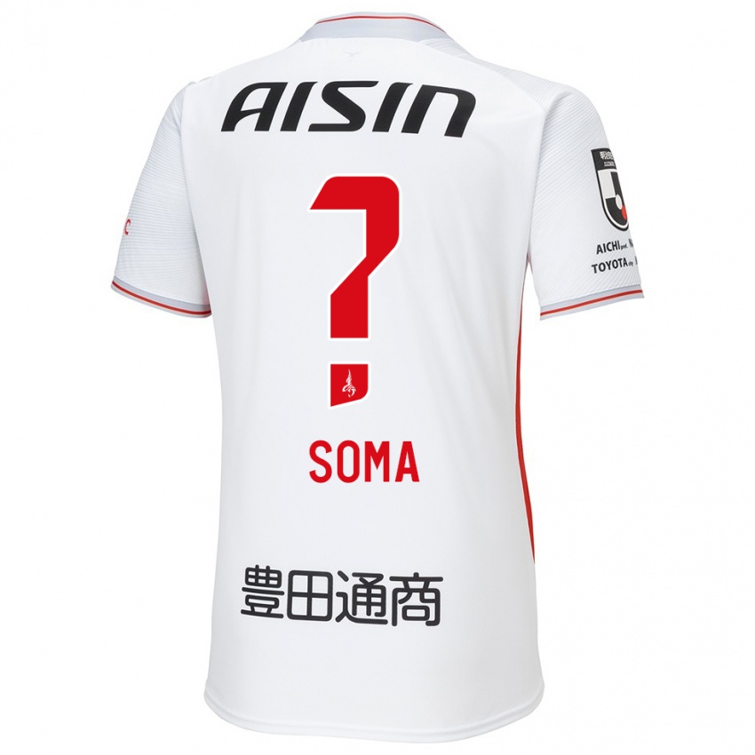 Hombre Camiseta Yuki Soma #0 Blanco Amarillo Rojo 2ª Equipación 2024/25 La Camisa Argentina