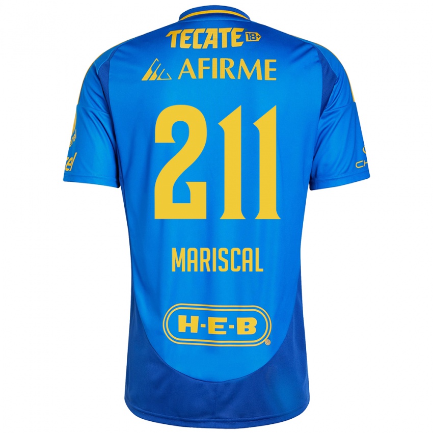 Hombre Camiseta Kevin Mariscal #211 Azul Amarillo 2ª Equipación 2024/25 La Camisa Argentina