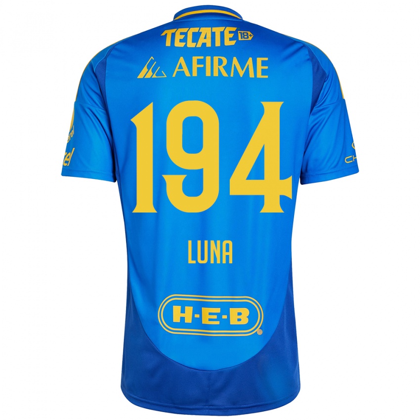 Hombre Camiseta Juan Luna #194 Azul Amarillo 2ª Equipación 2024/25 La Camisa Argentina