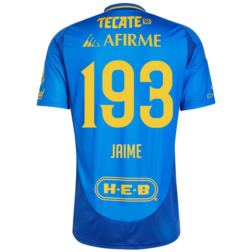 Hombre Camiseta Kenneth Jaime #193 Azul Amarillo 2ª Equipación 2024/25 La Camisa Argentina