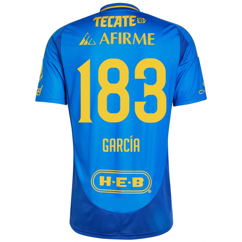 Hombre Camiseta Zahir García #183 Azul Amarillo 2ª Equipación 2024/25 La Camisa Argentina