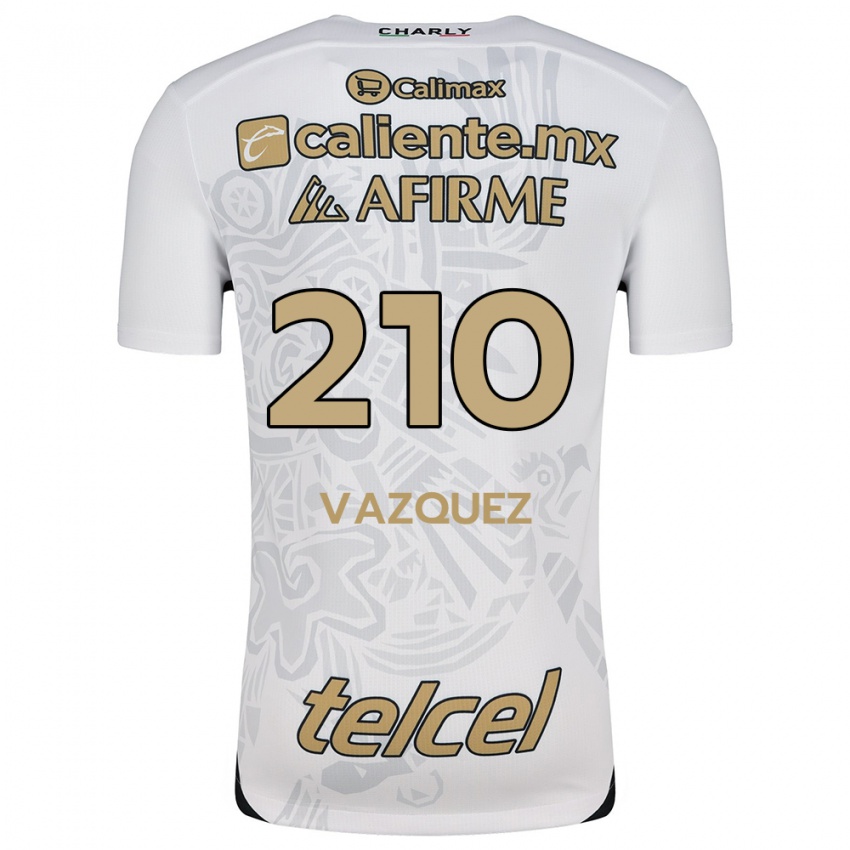 Hombre Camiseta Daniel Vázquez #210 Blanco Negro 2ª Equipación 2024/25 La Camisa Argentina