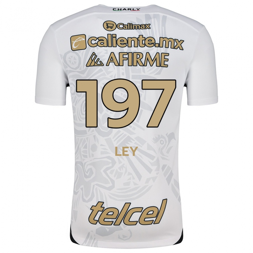 Hombre Camiseta Emanuel Ley #197 Blanco Negro 2ª Equipación 2024/25 La Camisa Argentina