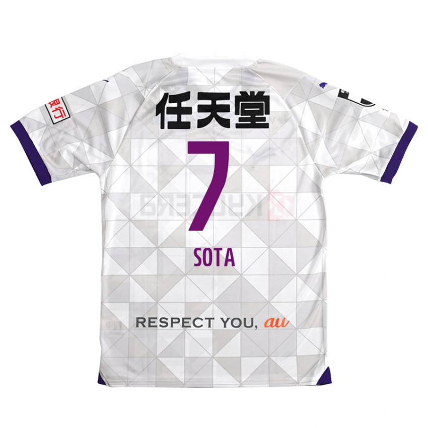 Hombre Camiseta Sota Kawasaki #7 Blanco Morado 2ª Equipación 2024/25 La Camisa Argentina