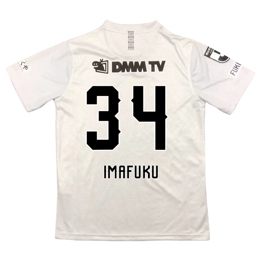 Hombre Camiseta Kennosuke Imafuku #34 Gris Negro 2ª Equipación 2024/25 La Camisa Argentina