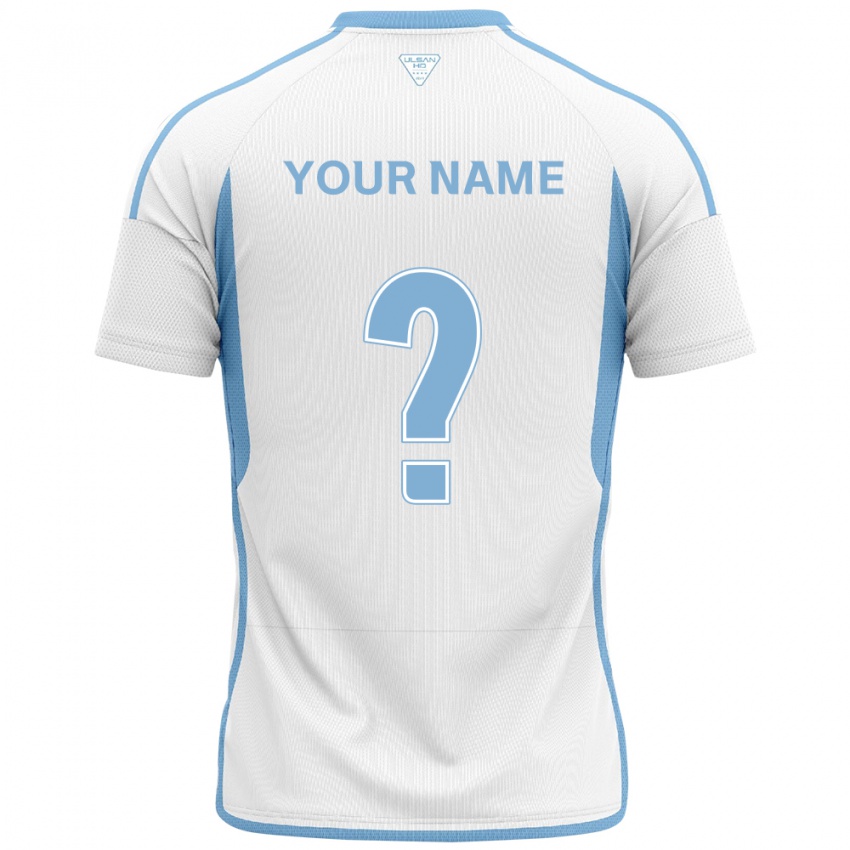 Hombre Camiseta Su Nombre #0 Blanco Azul 2ª Equipación 2024/25 La Camisa Argentina