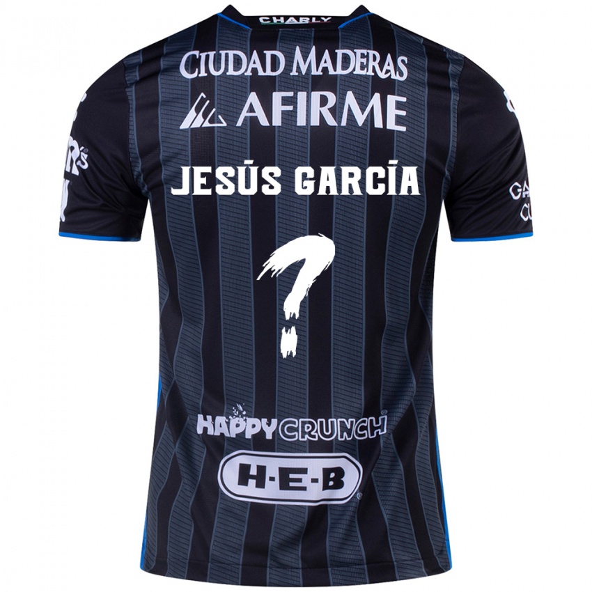 Hombre Camiseta Jesús García #0 Blanco Negro 2ª Equipación 2024/25 La Camisa Argentina