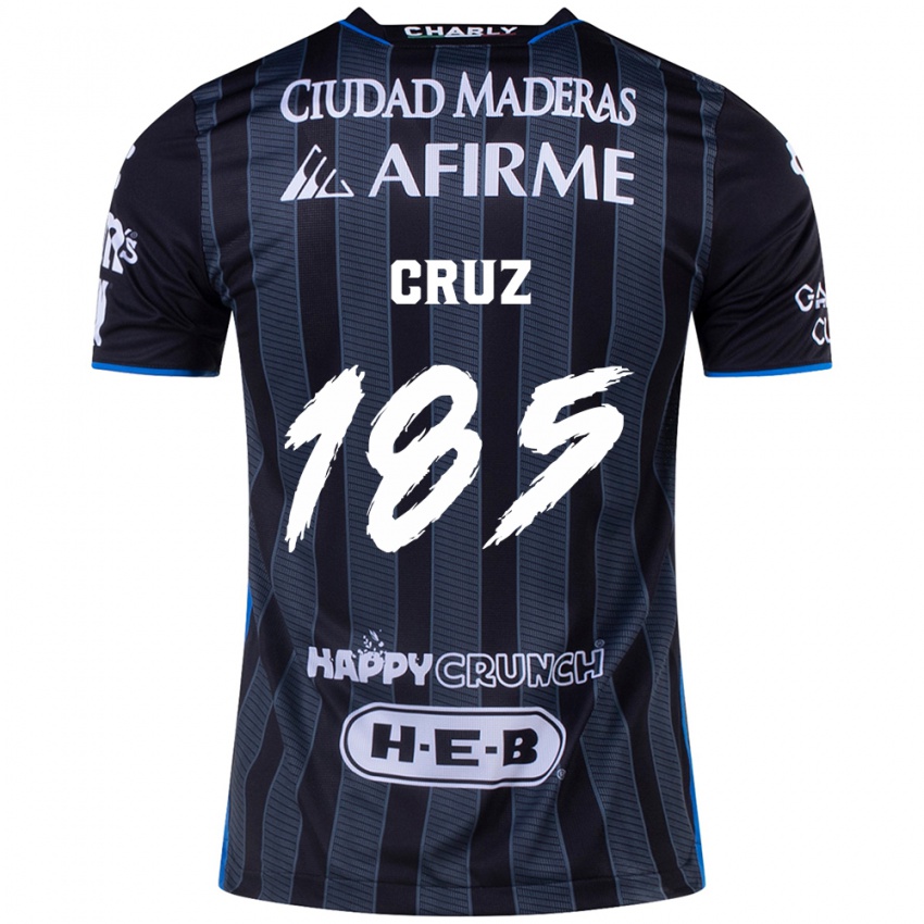 Hombre Camiseta Axel Cruz #185 Blanco Negro 2ª Equipación 2024/25 La Camisa Argentina