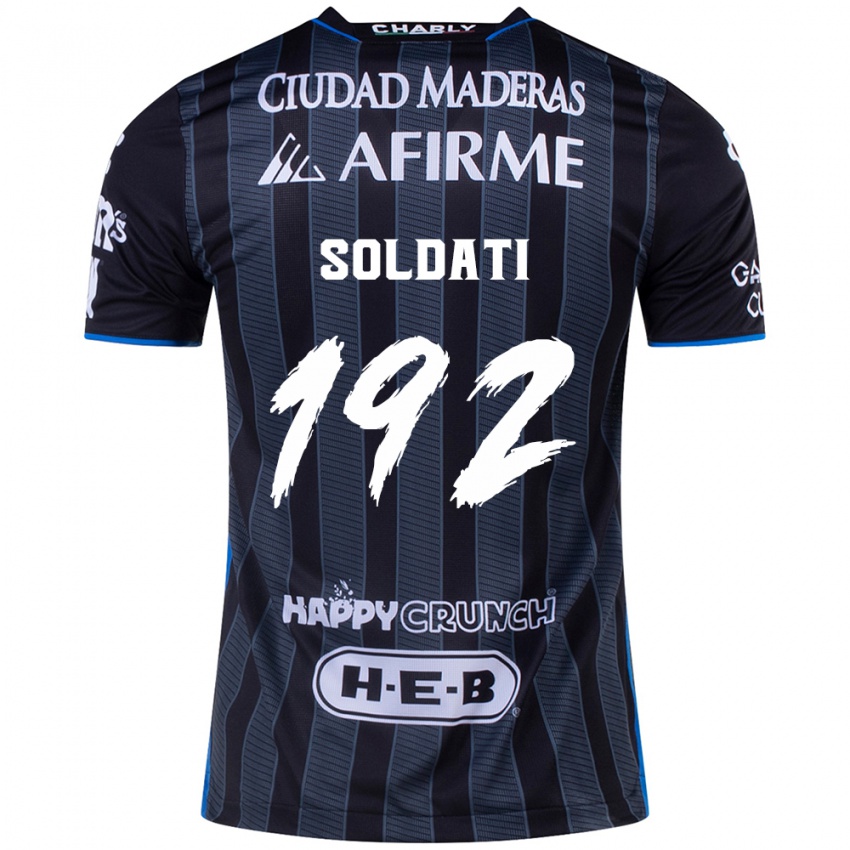 Hombre Camiseta Carlo Soldati #192 Blanco Negro 2ª Equipación 2024/25 La Camisa Argentina