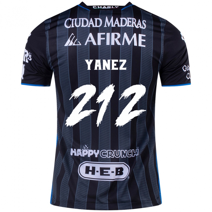 Hombre Camiseta Sebastián Yánez #212 Blanco Negro 2ª Equipación 2024/25 La Camisa Argentina