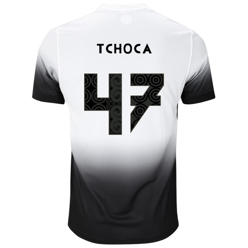 Mujer Camiseta Tchoca #47 Blanco Negro 1ª Equipación 2024/25 La Camisa Argentina