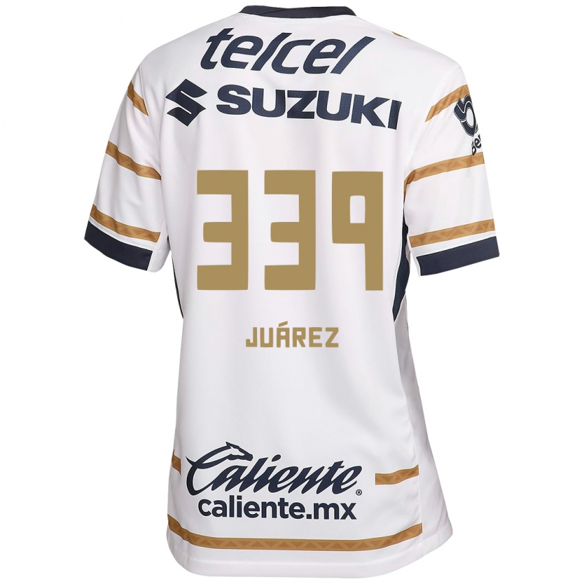 Mujer Camiseta Jonathan Juárez #339 Obsidiana Blanca 1ª Equipación 2024/25 La Camisa Argentina