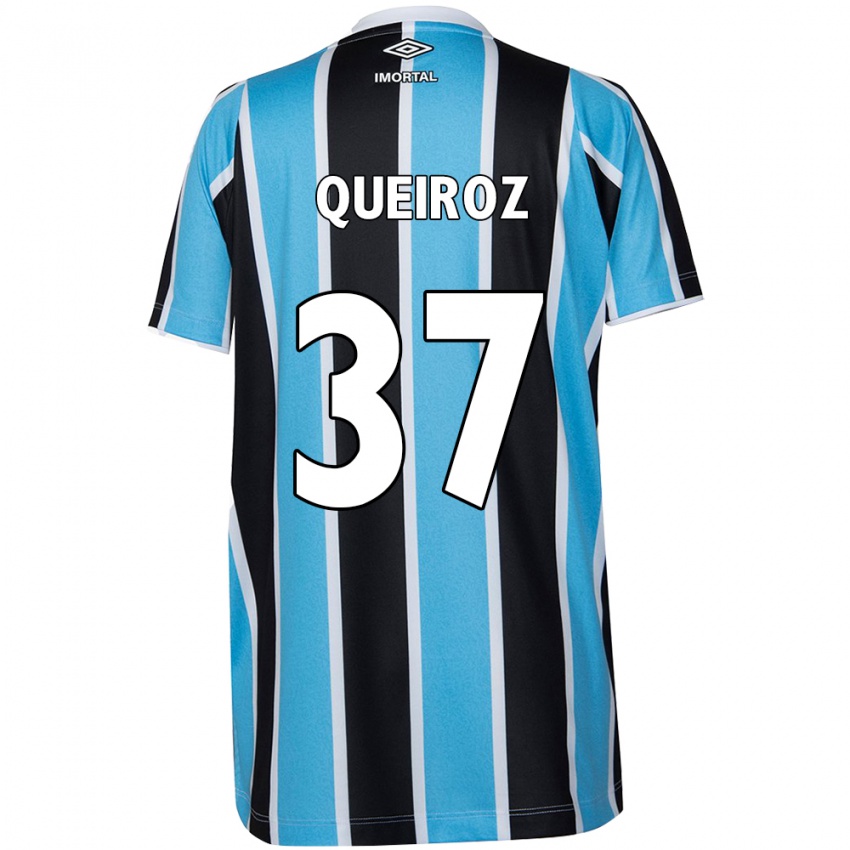 Mujer Camiseta Du Queiroz #37 Azul Negro Blanco 1ª Equipación 2024/25 La Camisa Argentina