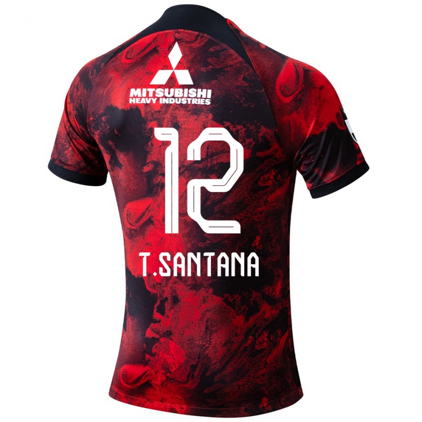 Mujer Camiseta Thiago #12 Negro Rojo 1ª Equipación 2024/25 La Camisa Argentina